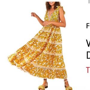 FARM Rio-White Spotted Banana Dress